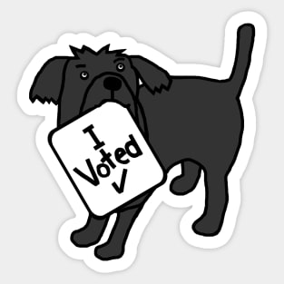 Cute Dog says he Voted Sticker